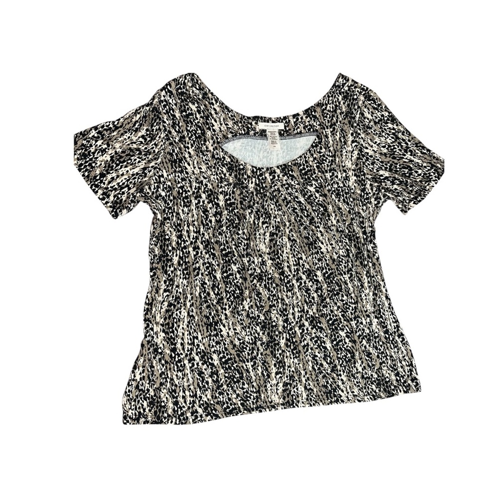 Covington Black and White Short Sleeve Top